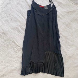 Black Asymmetrical Silk Dress